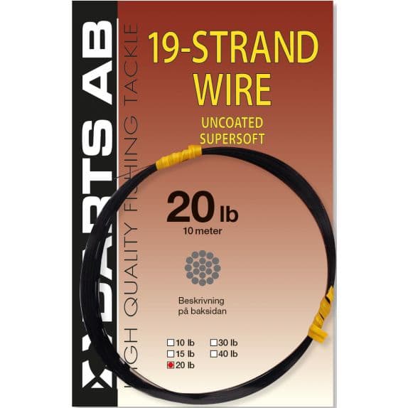 Darts 19-Strand Uncoatad Wire Supersoft 10m (Size: 40LB - 18,1Kg)