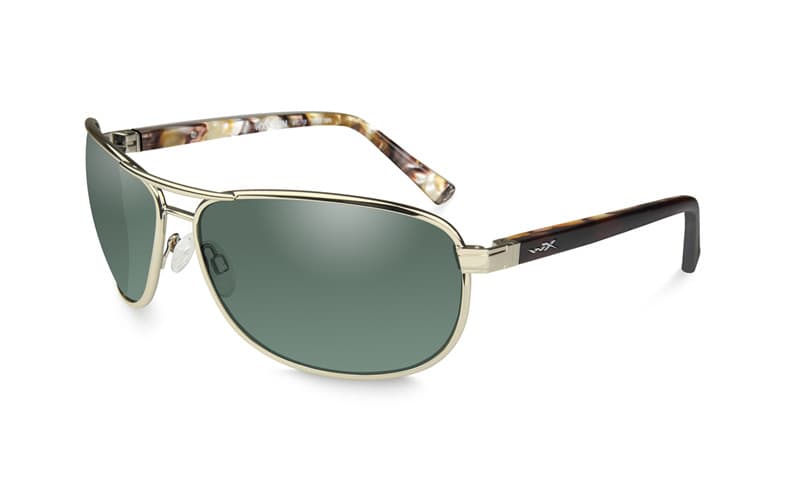 WileyX KLEIN Polarized Green Gold Frame