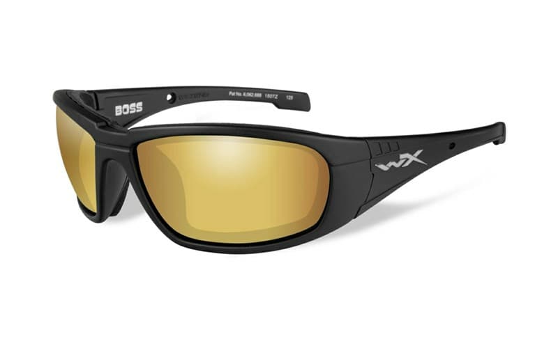WileyX BOSS Pol Venice Gold Mirror Matte Black Frame
