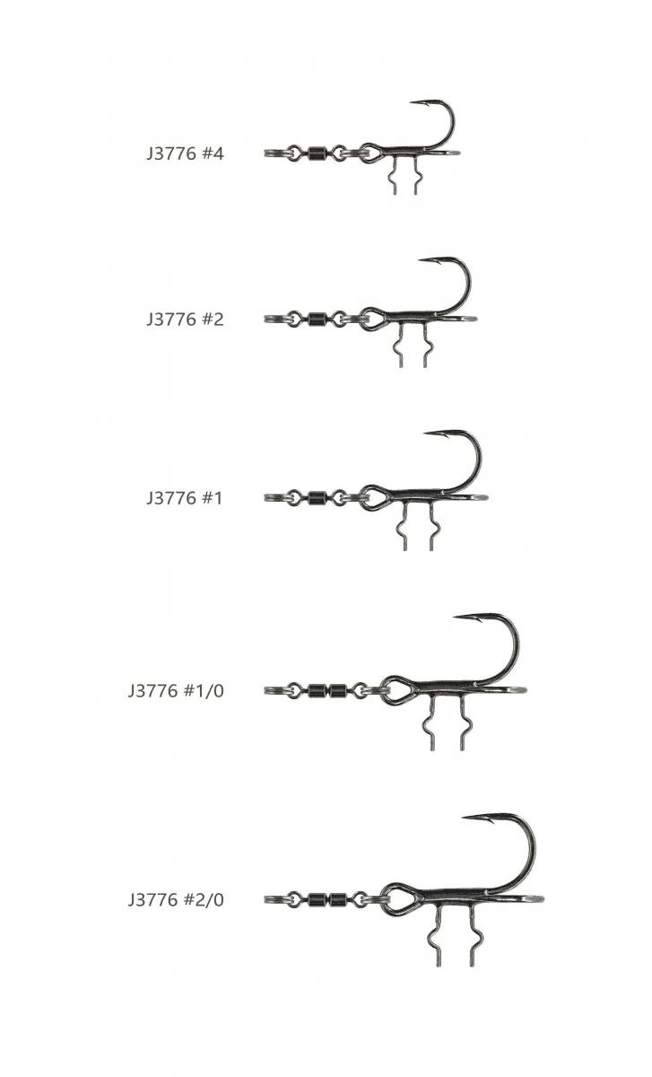 Savage Gear Spinning T Stinger SGT 1 2pcs (Size: #2/0)