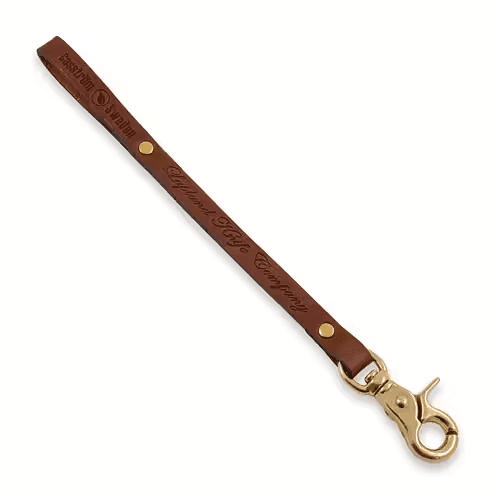 Casström Leather Lanyard with Hook (Color: Cognac)