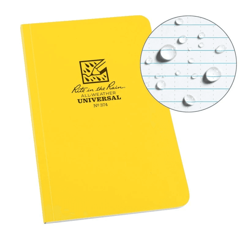 Rite In The Rain Soft Cover Book, 10x18cm - Yellow