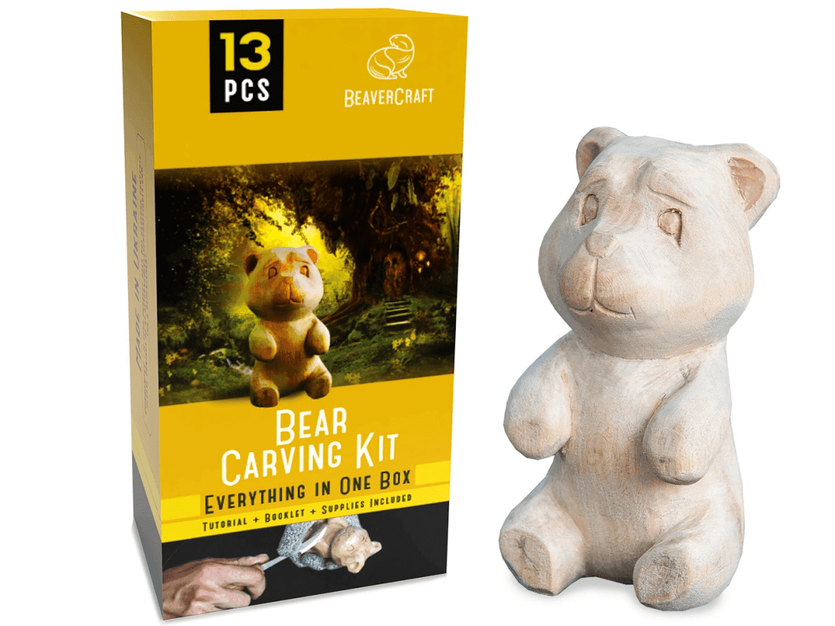 BeaverCraft DIY05 Small Bear Carving Kit