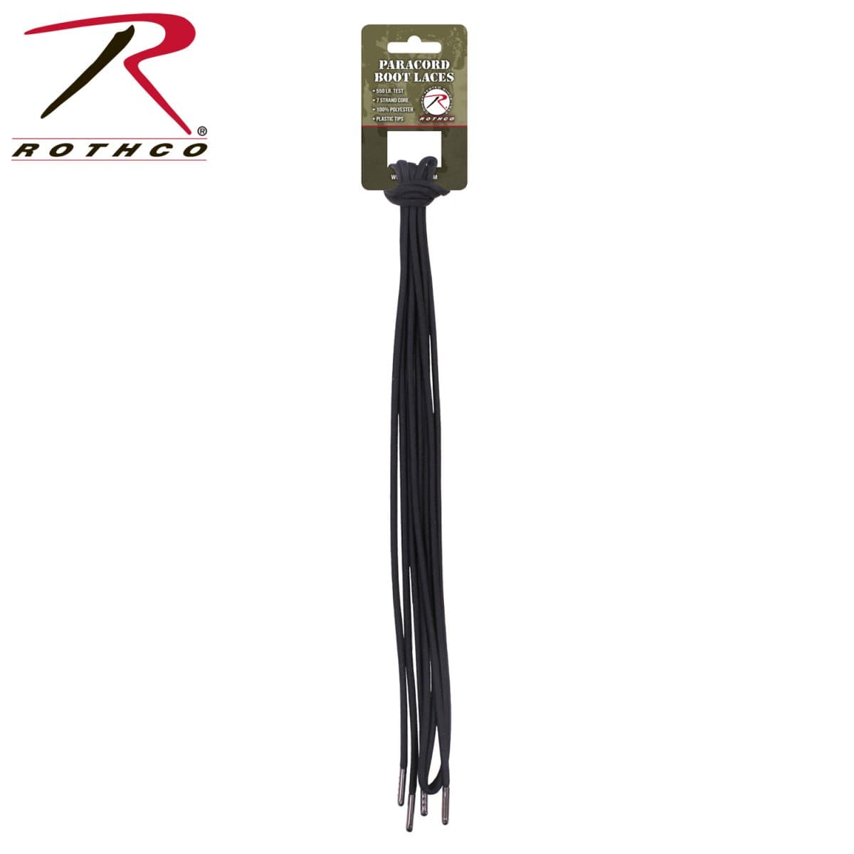 Rothco Paracord Boot Laces - Dark Grey (Length: 72"/ 183cm)