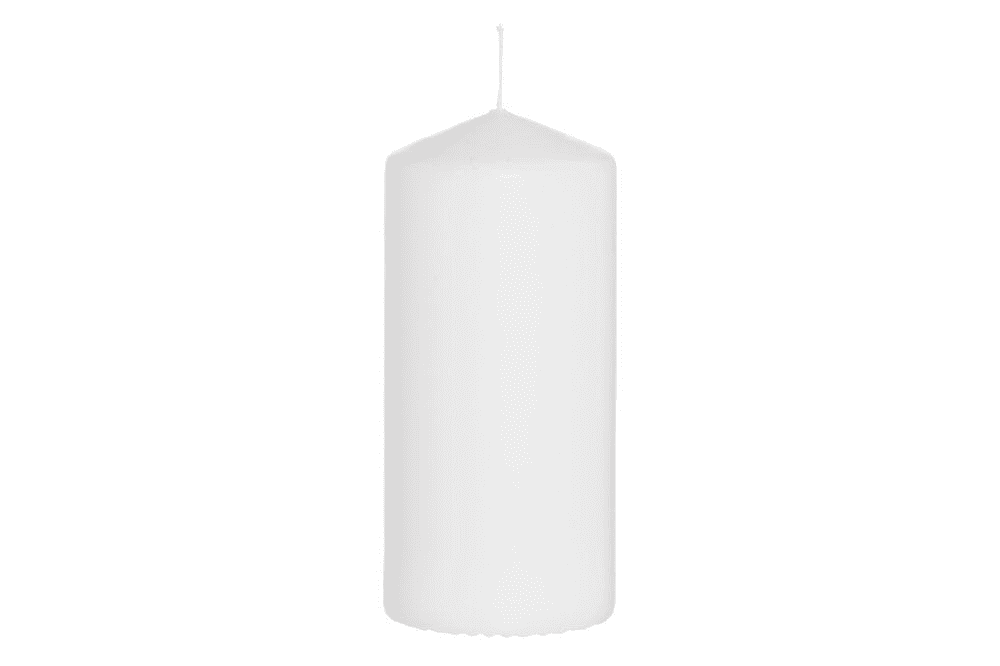 Aura Pillar Candles 66h 7x15cm - White