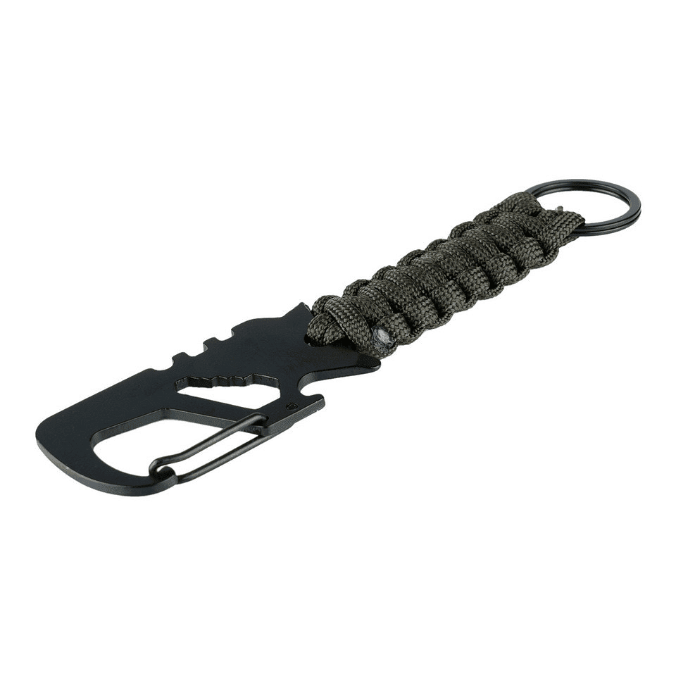 101 INC Multifunctional Carabiner with Paracord (Color: Green)