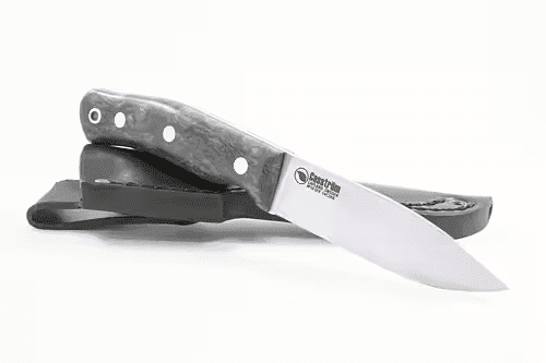 Casström No.10 Swedish Forest Knife - Stabilised curly birch Ocean Stainless