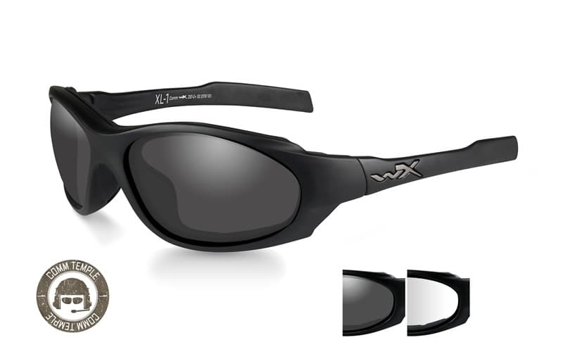 WileyX XL-1 AD COMM Smoke/Clear Matte Black Frame