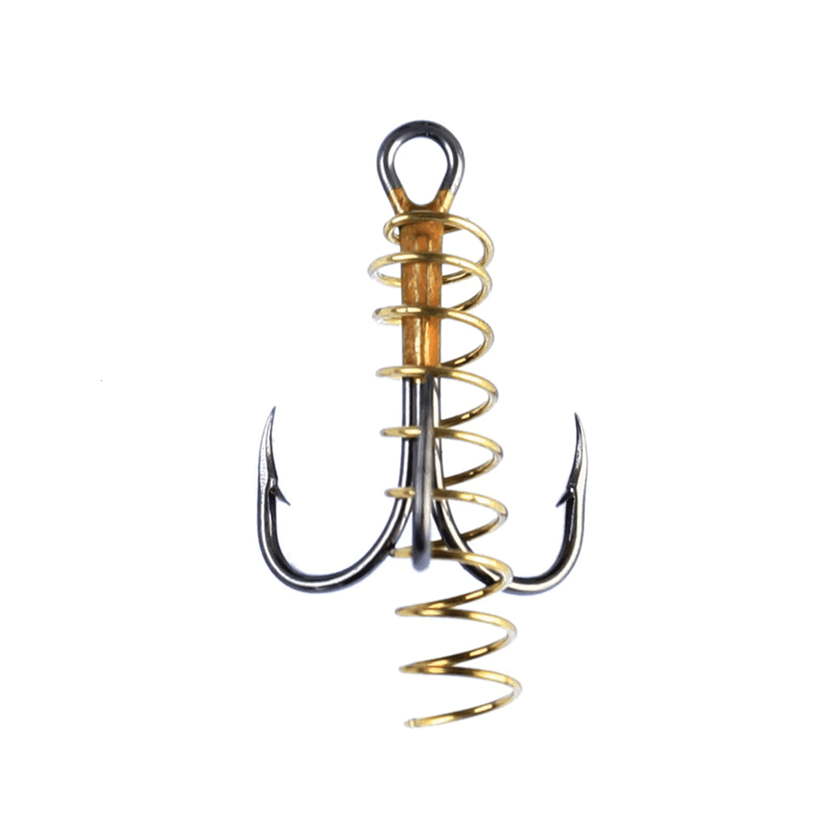 Eagle Claw Soft Bait Treble Hook with Spring 3pcs (Size: 14)