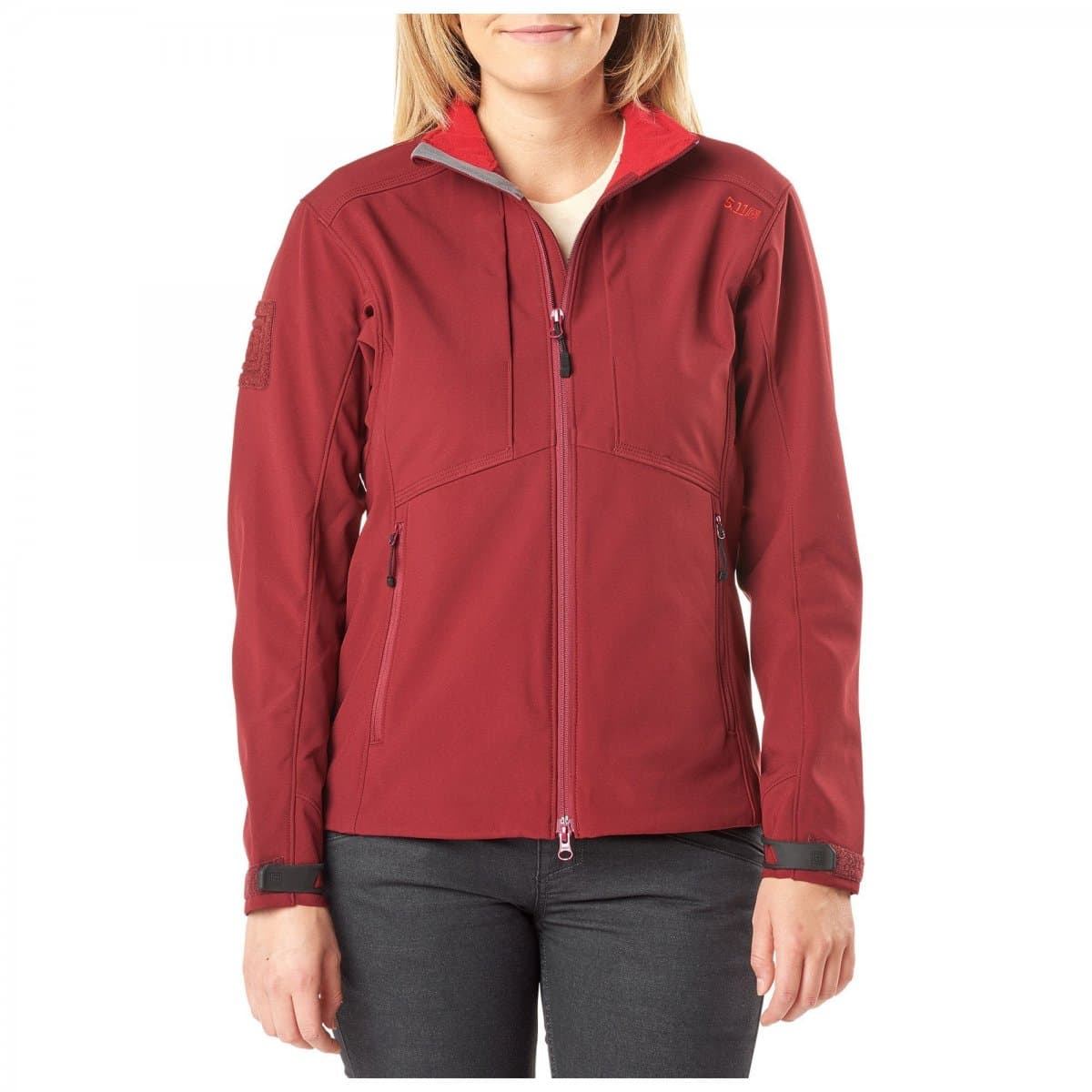 5.11 Tactical Women's Sierra Softshell (Color: Code Red, Size: Small)
