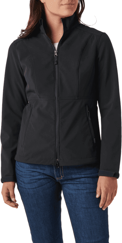5.11 Tactical Women Leone Softshell Jacket (Color: Black, Size: Small)