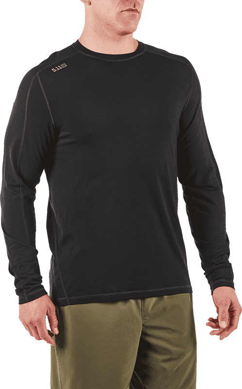 5.11 Tactical Range Ready Merino Long Sleeve (Color: Black, Size: Small)