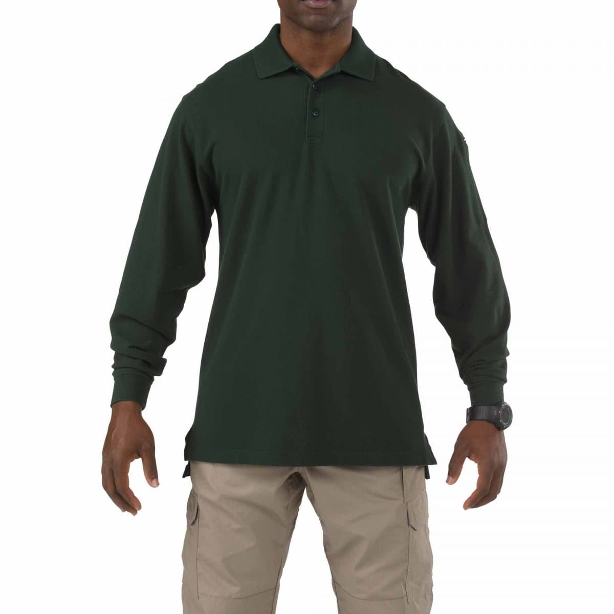 5.11 Tactical Professional Long Sleeve Polo (Color: LE Green, Size: Small)