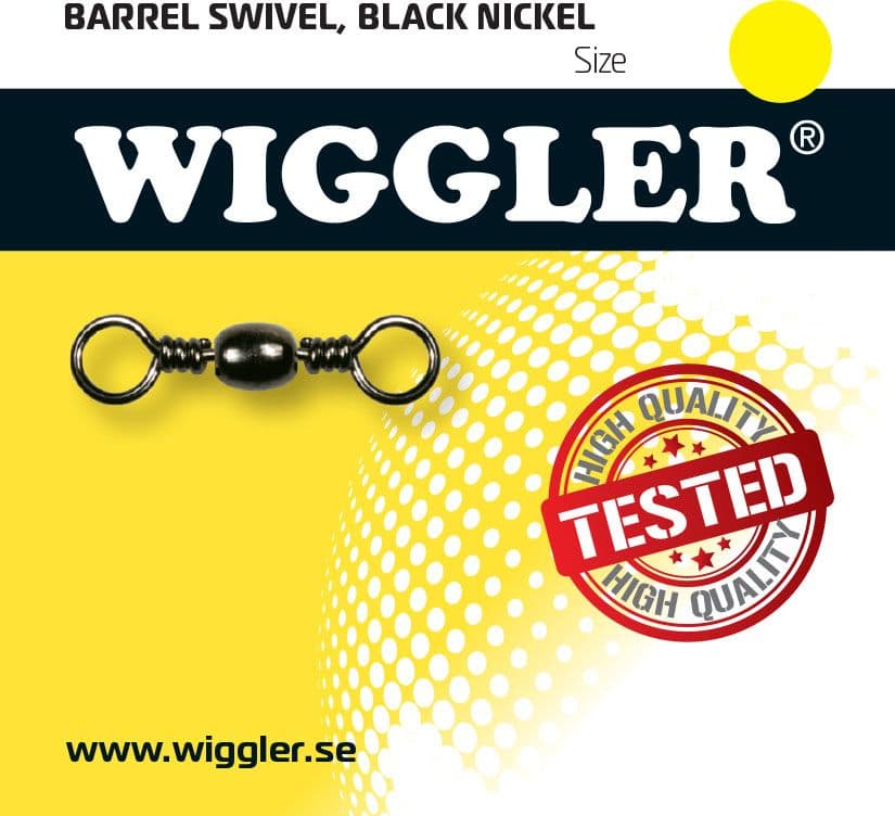 Wiggler Swivel Black Nickel (Storlek: 1/0 - 5Pack)