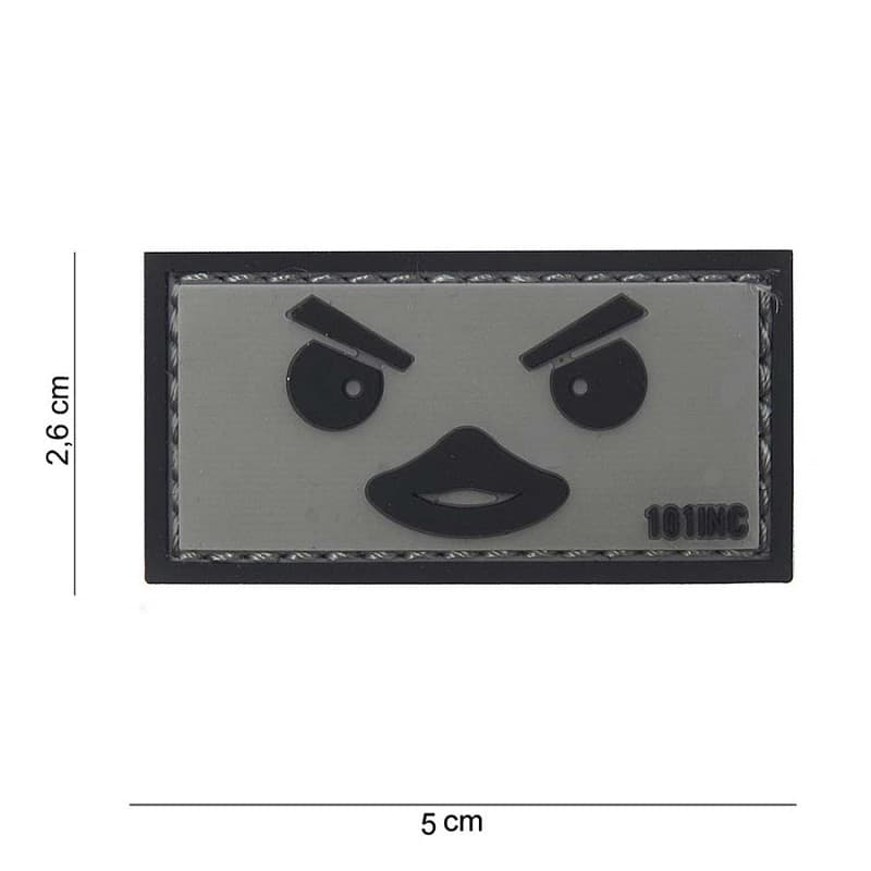 101 INC PVC Patch - Duckface (Color: Grey)
