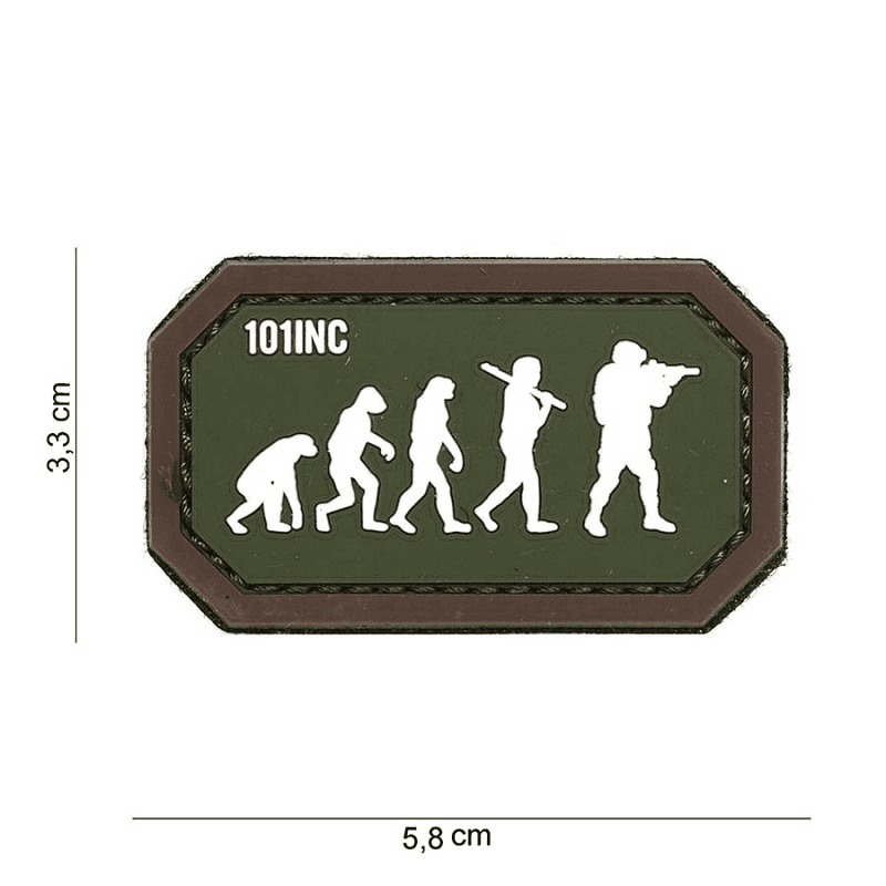 101 INC PVC Patch - Airsoft Evolution (Color: Green/Black)