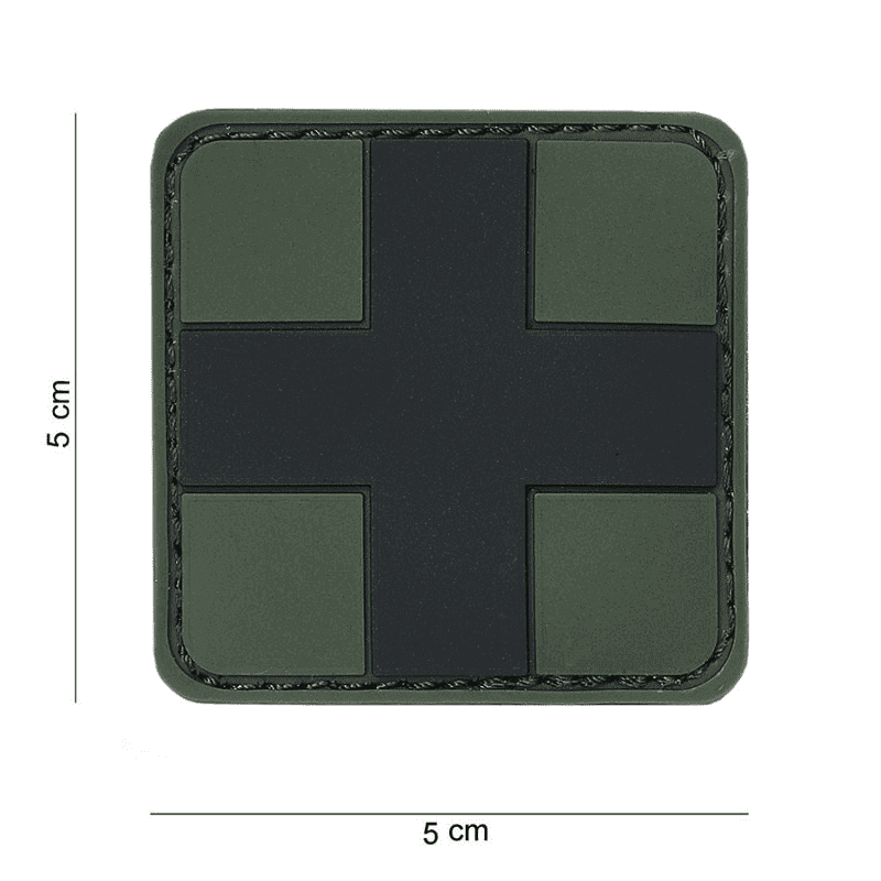 101 INC PVC Patch - Cross (Color: Black)