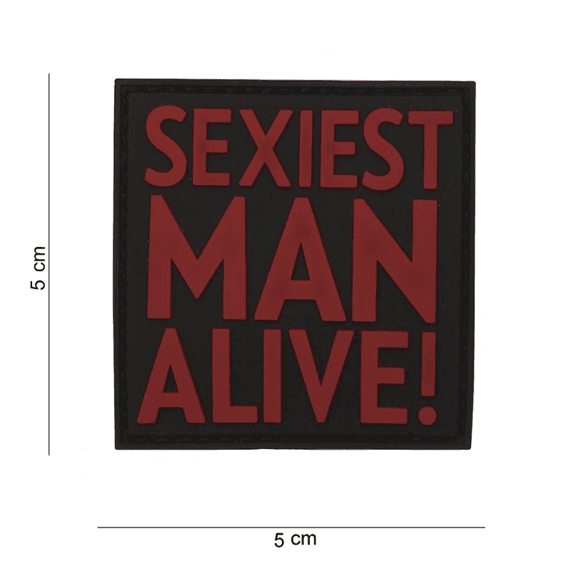 101 INC PVC Patch - Sexiest Man Alive (Color: Green)
