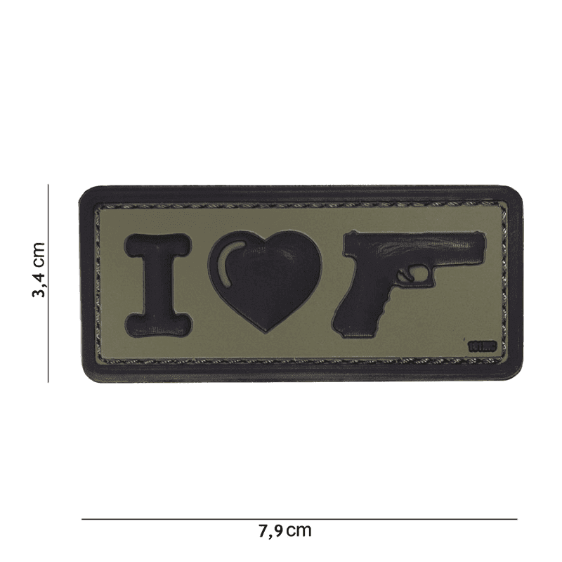 101 INC PVC Patch - I Love My Sidearm (Color: Coyote)