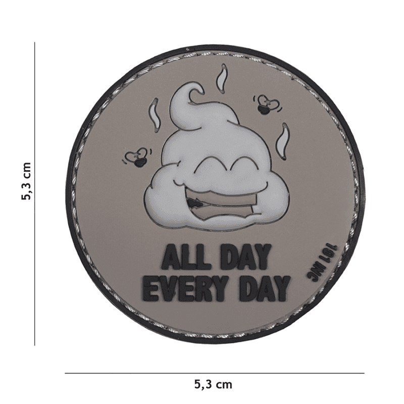 101 INC PVC Patch - All Day Every Day (Color: Green/Black)