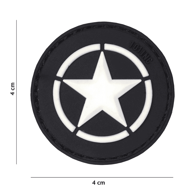 101 INC PVC Patch - Allied star (Color: Brown)