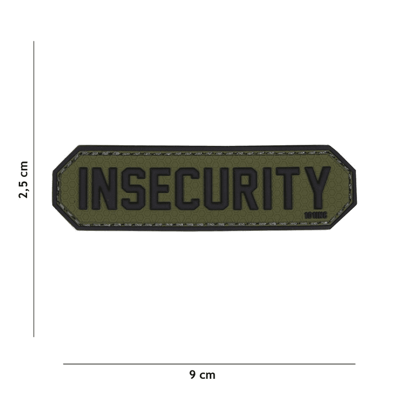 101 INC PVC Patch - Insecurity (Color: Grey)