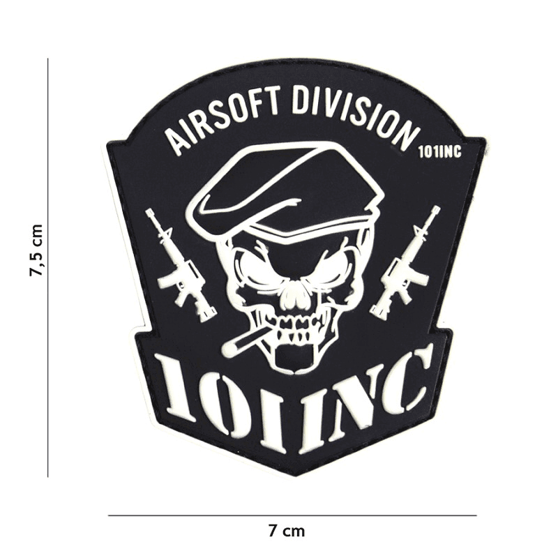 101 INC PVC Patch - Airsoft Division (Color: Grey)