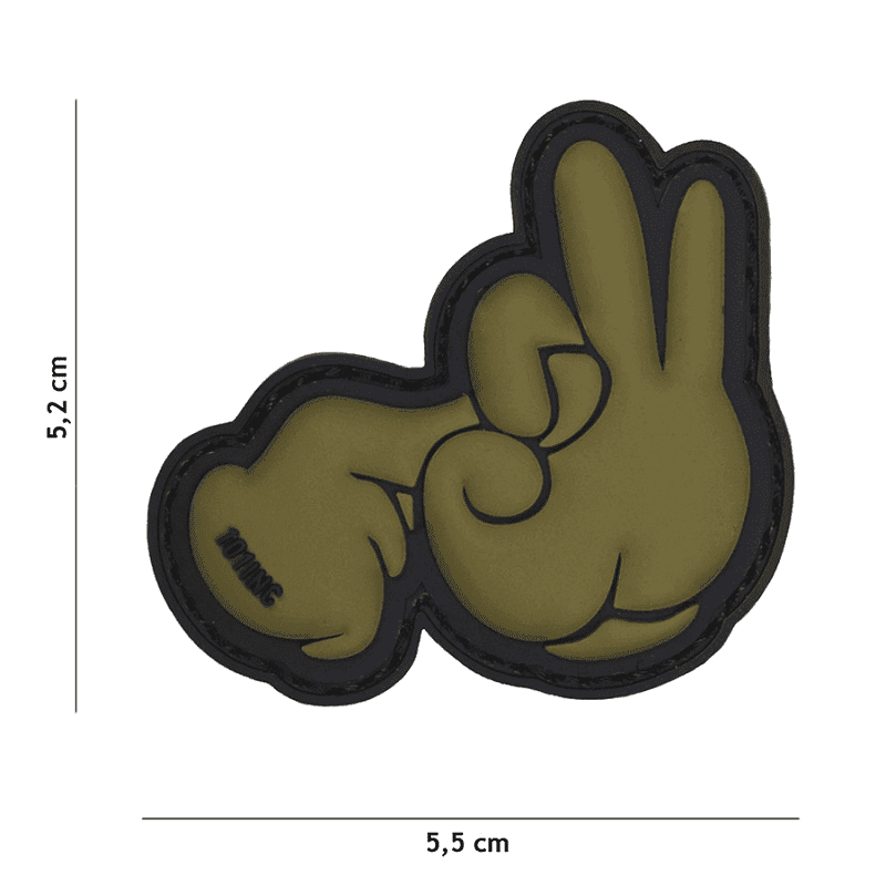 101 INC PVC Patch - Fuck Fingers (Color: Green)