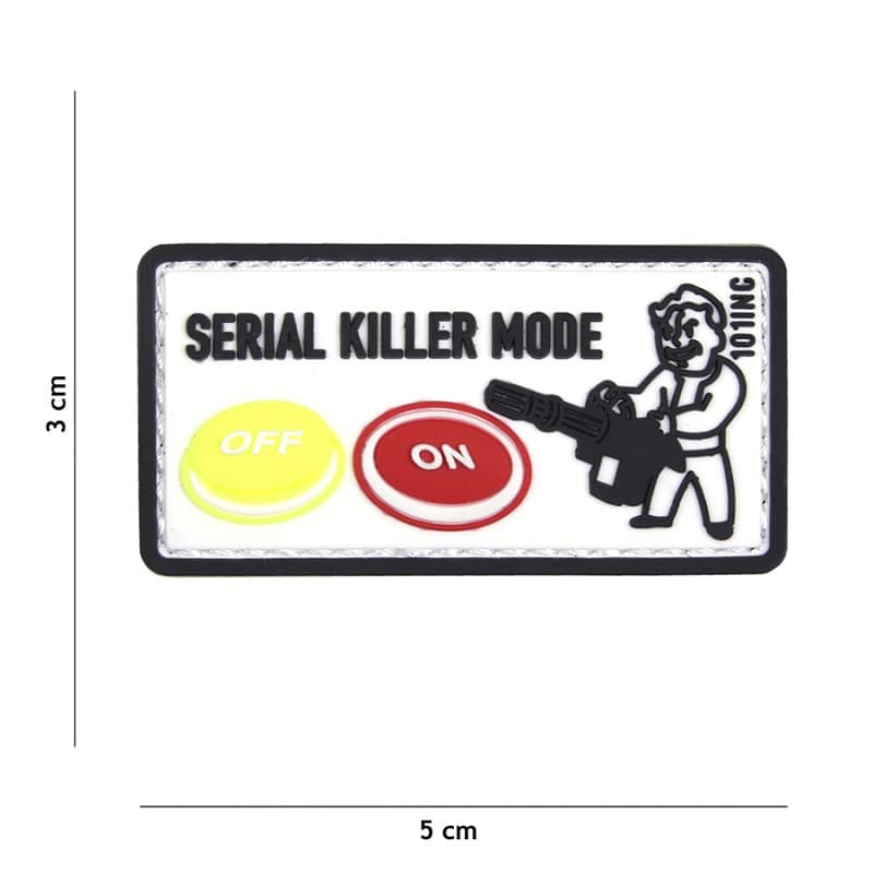 101 INC PVC Patch - Serial Killer (Color: White)