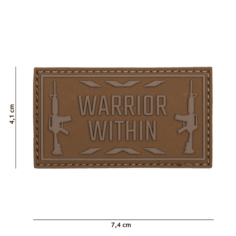101 INC PVC Patch - Warrior Within (Color: Coyote)