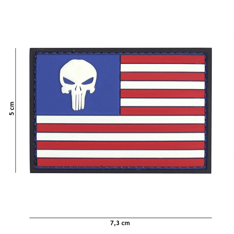 101 INC PVC Patch - Punisher USA flag