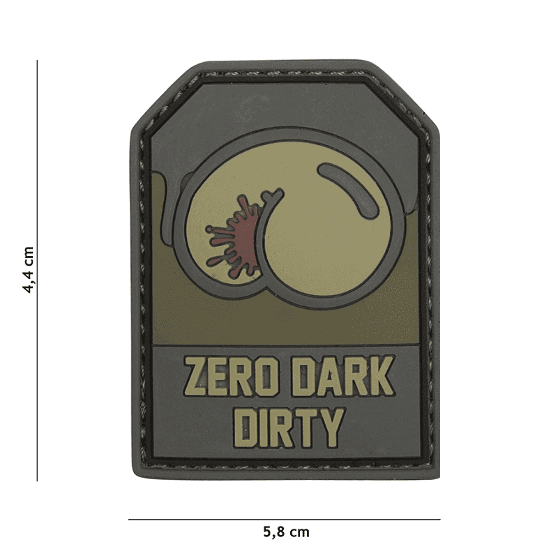 101 INC PVC Patch - Zero Dark Dirty (Color: Black/Grey)