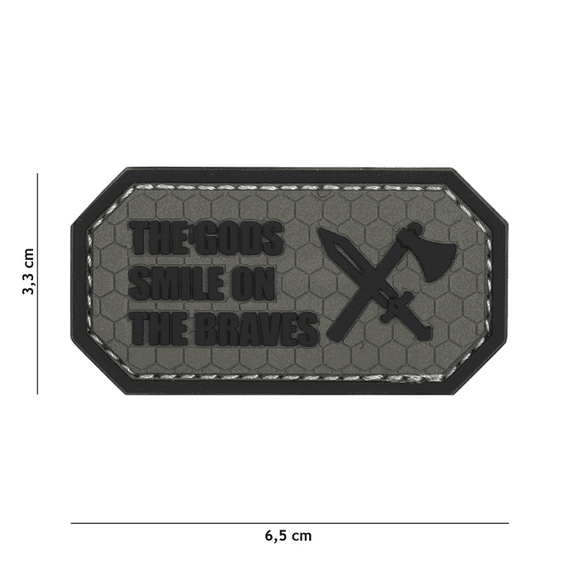 101 INC PVC Patch - The Gods Smile On The Braves (Color: Grey)
