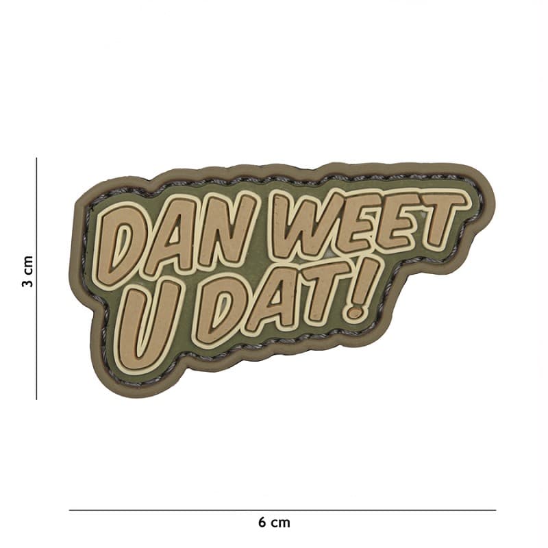 101 INC PVC Patch - Dan Weet U Dat (Color: Grön)