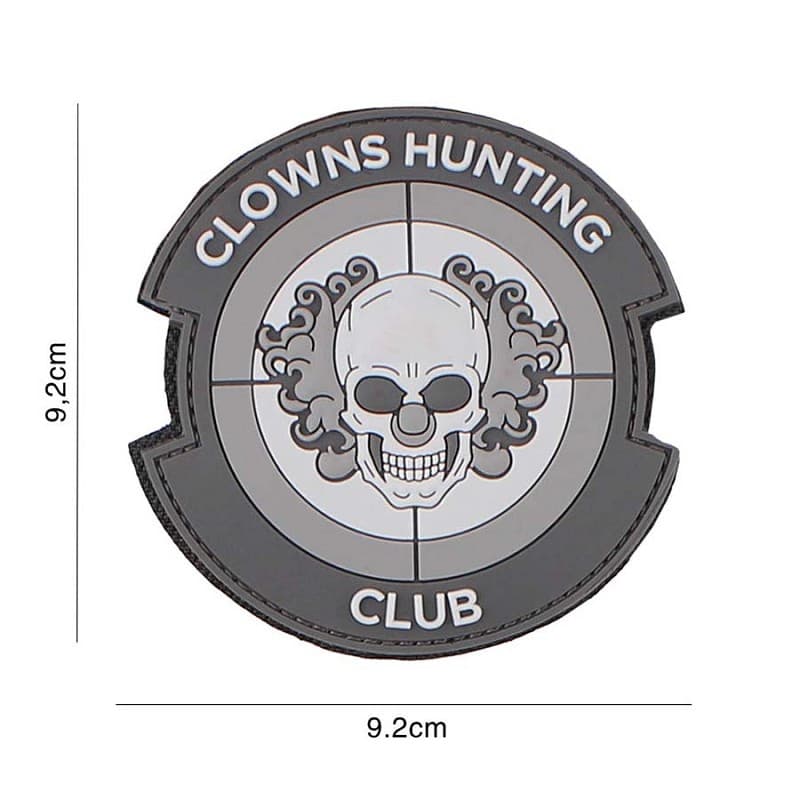 101 INC PVC Patch - Clowns Hunting Club (Color: Grey)