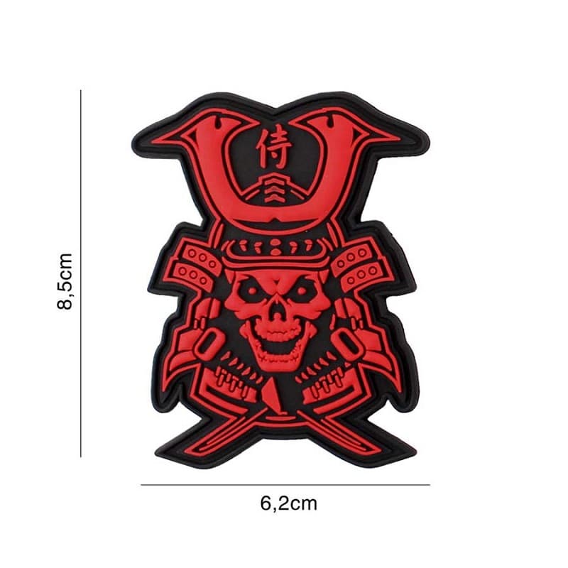 101 INC PVC Patch - Samurai Skull (Color: Green)