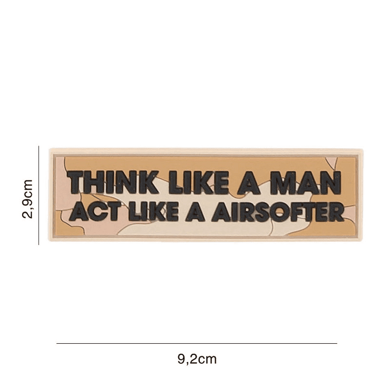 101 INC PVC Patch - Think Like A Man (Color: Desert)