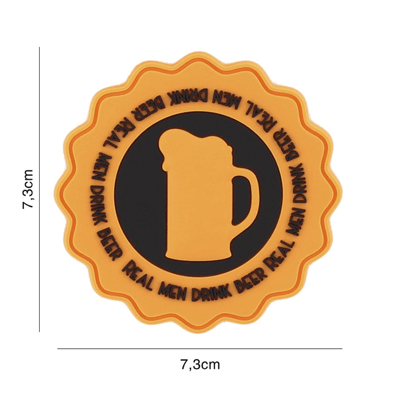 101 INC PVC Patch - Drink Beer (Color: Orange)