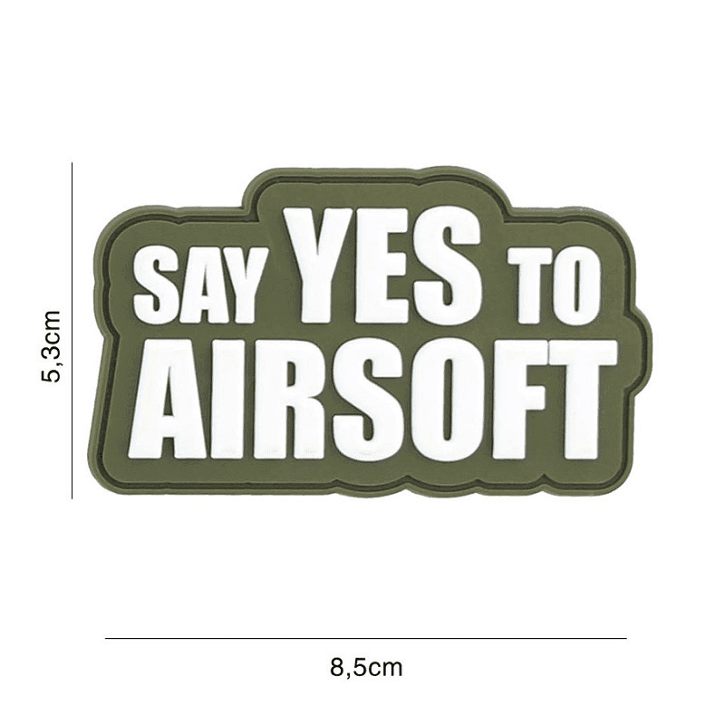 101 INC PVC Patch - Say Yes To Airsoft (Color: Coyote)