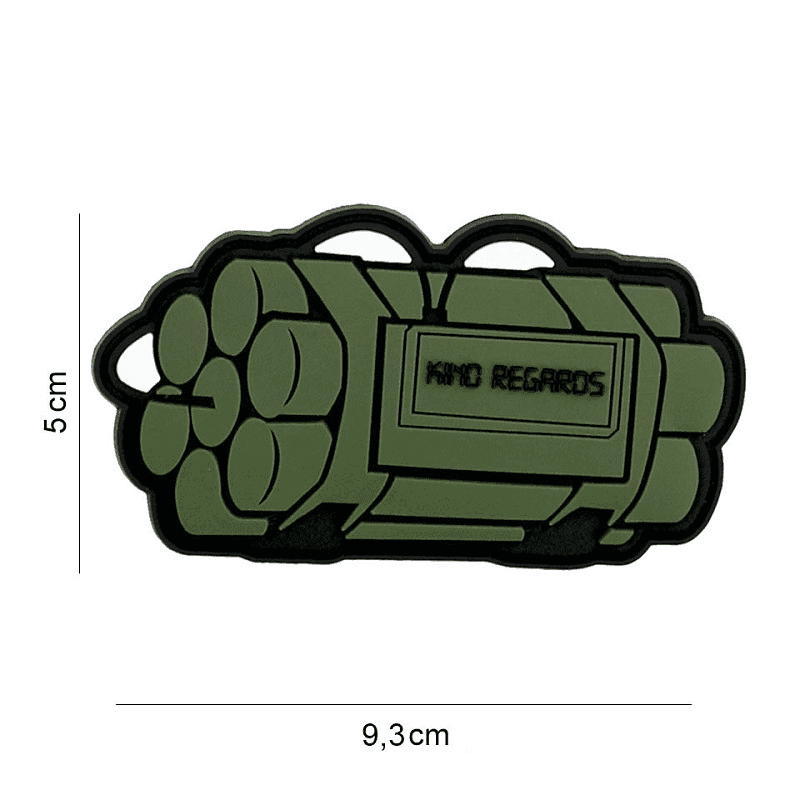 101 INC PVC Patch - Kind Regards (Color: Green)