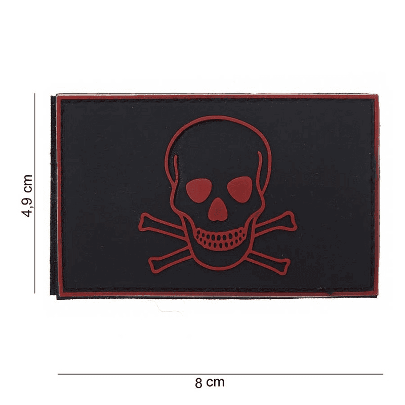 101 INC PVC Patch - Skull and Bones (Color: Black)