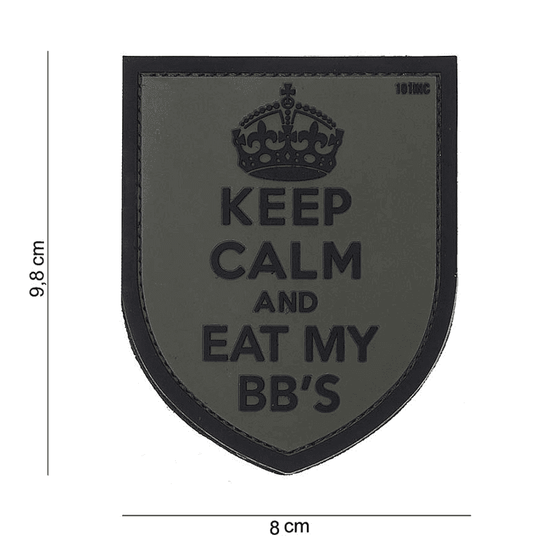 101 INC PVC Patch - Keep Calm (Color: Green)