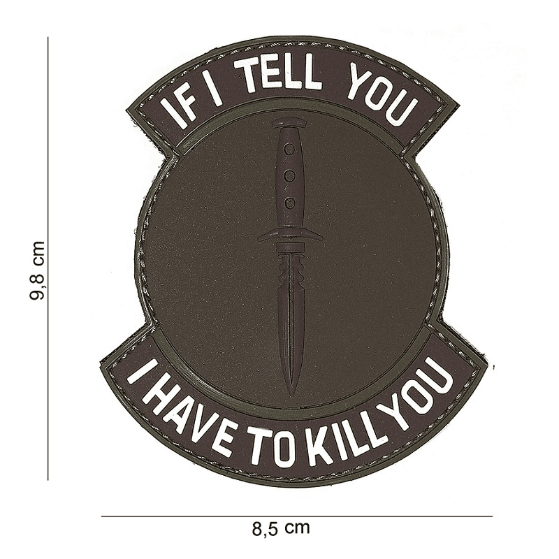 101 INC PVC Patch - If I Tell You (Color: Brown/Green)