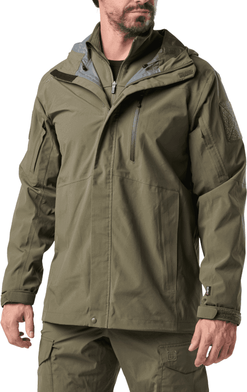 5.11 Tactical Force Rainshell Jacket (Color: Ranger Green, Size: XS)