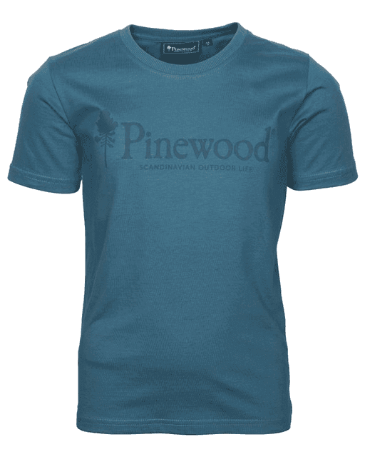 Pinewood T-Shirt Outdoor Life Kids (Color: Azur Blue, Size: 128)