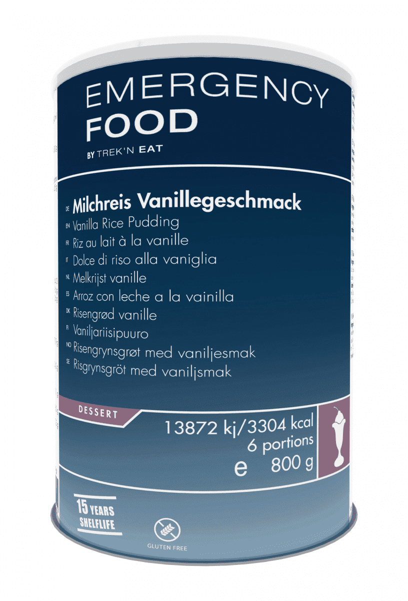 Trek 'n Eat Vanilla Rice Pudding - Emergency Line 800g