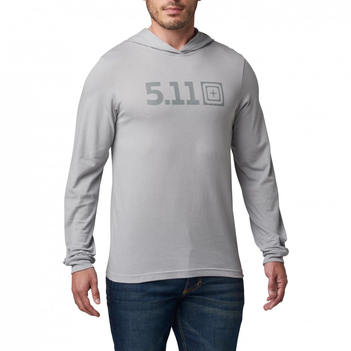 5.11 Tactical Hooded Legacy Tee (Color: Titan Grey, Size: Medium)