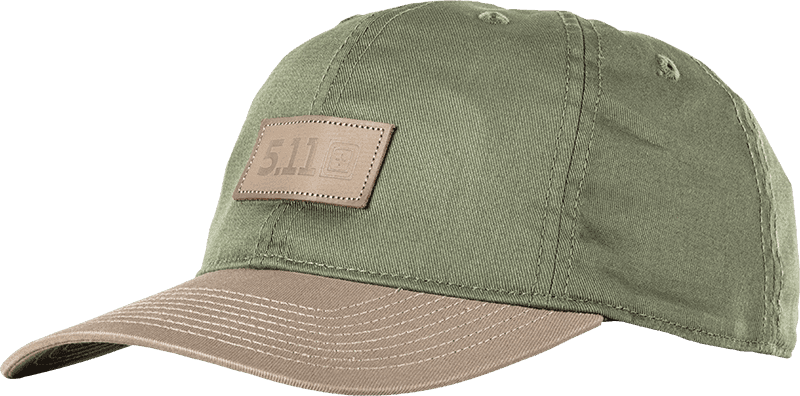 5.11 Tactical Leather Box Logo Cap (Color: Tank Green)