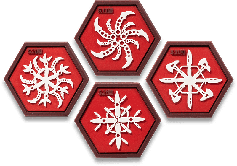 5.11 Tactical Snowflake Ninja Stars Hex Patch Set