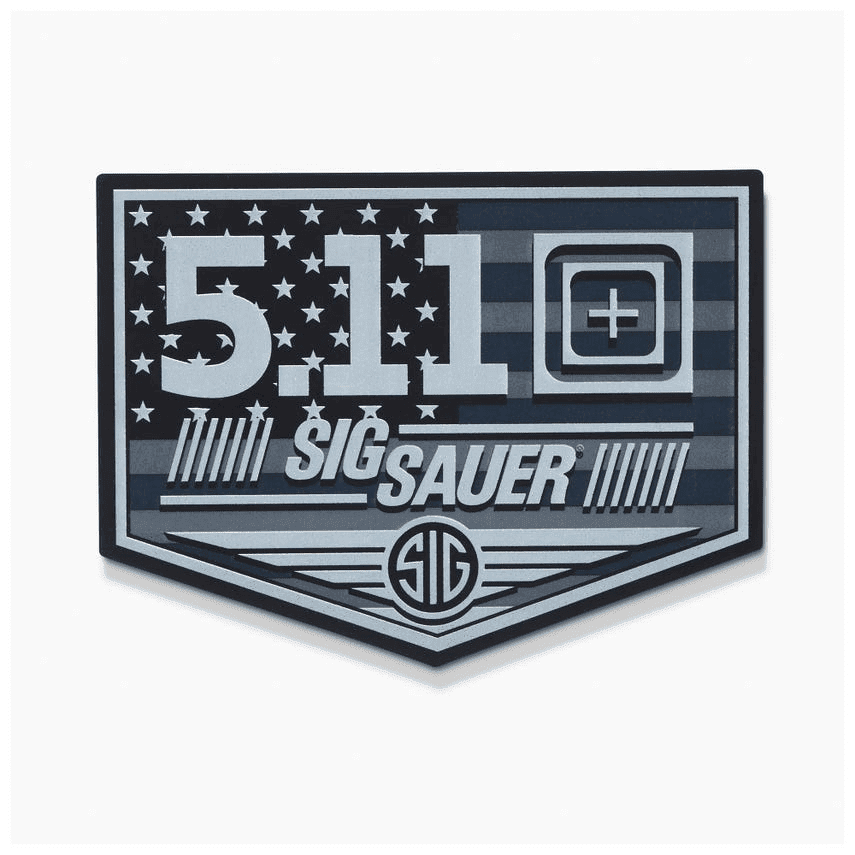 5.11 Tactical x Sig Sauer Emblem Sticker (Color: Black)